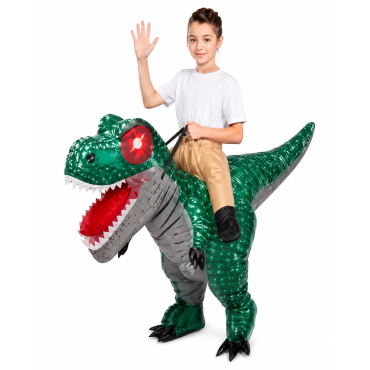 Inflable Dino Luces Verde